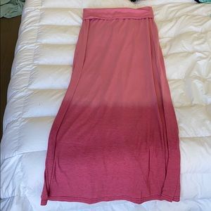 Pink Ombre Maxi Skirt